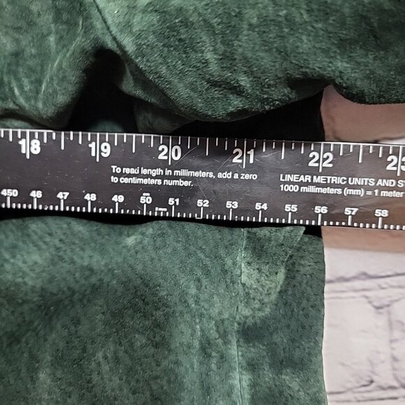 Wilson Leather Green Suede Jacket Cropped Vtg 80's Disco Womens L Large - Picture 8 of 9